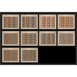 443 Umm al Qiwain MNH ** Mi N° 55/64 B cairo Egypte Egypt 1966 exhibition Non dentelé imperf feuille sheet 1 penny black