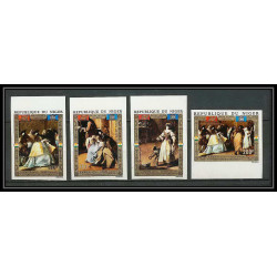 91720f Niger PA N°176/179 unesco 1972 Venise (Venice) Tableau (Painting) il ridotto Non dentelé ** MNH 