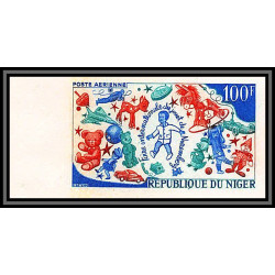 91744f Niger PA N°113 Foire du jouet Nuremberg Toy Fair 1969 enfant child clown Non dentelé imperf