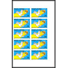 91758a Wallis et Futuna N°153 upu journee de la poste colombe dove Non dentelé imperf ** MNH bloc 10 