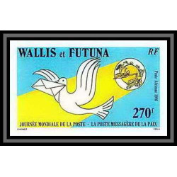 91758c Wallis et Futuna N°153 upu journee de la poste paix peace Non dentelé imperf ** MNH colombe dove