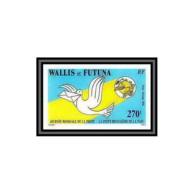 91758c Wallis et Futuna N°153 upu journee de la poste paix peace Non dentelé imperf ** MNH colombe dove
