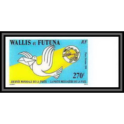 91758d Wallis et Futuna N°153 upu journee de la poste paix peace Non dentelé imperf ** MNH colombe dove