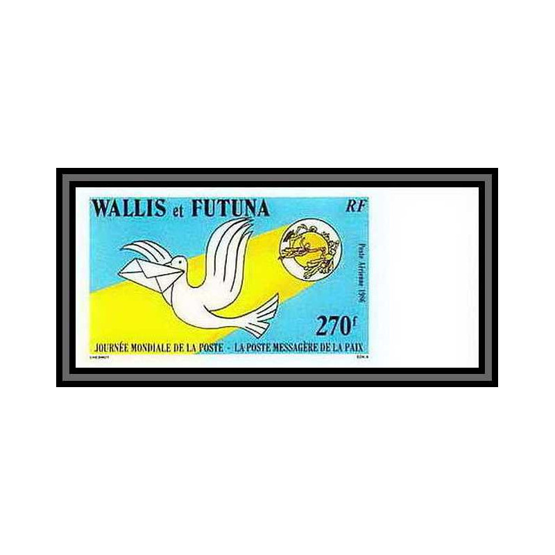 91758d Wallis et Futuna N°153 upu journee de la poste paix peace Non dentelé imperf ** MNH colombe dove