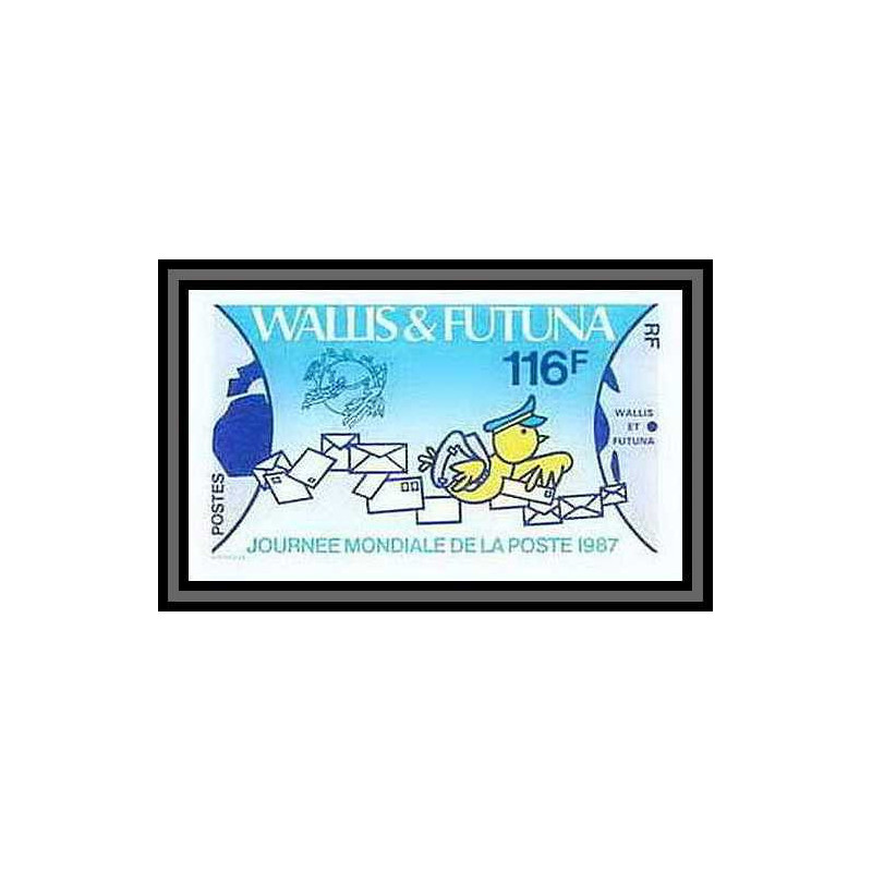 91759c Wallis et Futuna N°368 upu journée de la poste post 1987 Non dentelé imperf ** MNH 