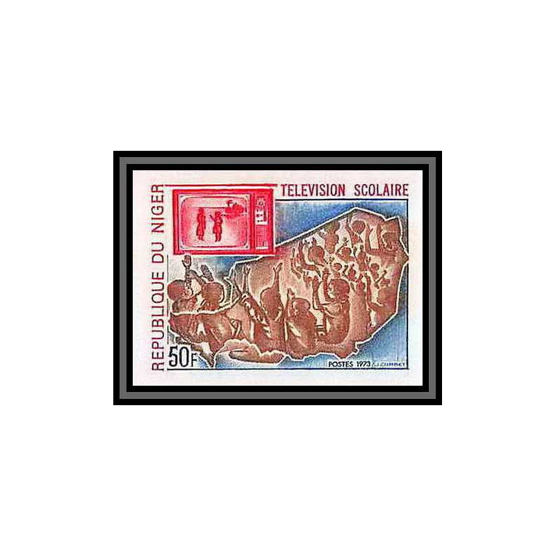 91785c Niger N°292 Télévision scolaire enfant child children 1973 Non dentelé imperf ** MNH