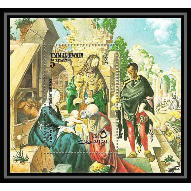 448a Umm al Qiwain MNH ** Bloc N° 35 A DURER Tableau (Painting) adoration des mages (of the magi)
