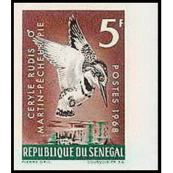 91812a sénégal N°309 martin-pêcheur (kingfisher) oiseaux bird oiseau Non dentelé imperf ** MNH