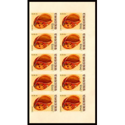 91821 Viet Nam (Vietnam) du nord N°668/671 mi 610/613 coquillages shells shell 1970 Non dentelé imperf bloc 10