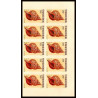 91821 Viet Nam (Vietnam) du nord N°668/671 mi 610/613 coquillages shells shell 1970 Non dentelé imperf bloc 10