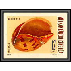 91821b Viet Nam (Vietnam) du nord N°668/671 mi 610/613 coquillages shells shell 1970 Non dentelé imperf 