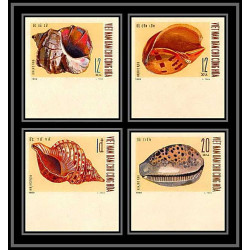 91821d Viet Nam (Vietnam) du nord N°668/671 mi 610/613 coquillages shells shell 1970 Non dentelé imperf 