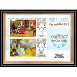 453 Umm al Qiwain MNH ** bloc N° 11 A expo 67 Tableau (Painting) Exposition universelle montreal Gainsborough