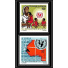 91847c Sénégal N°356/357 UNICEF 1971 enfant child children Non dentelé imperf ** MNH 