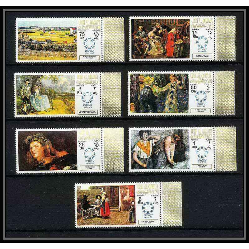 454h Umm al Qiwain MNH ** Mi N° 218 / 224 A expo 67 Tableau tableaux painting Exposition universelle 67montreal van gogh