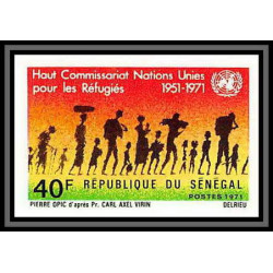 91854d sénégal N°341 commissariat refugiés refugee onu uno united nations unies Non dentelé imperf ** MNH