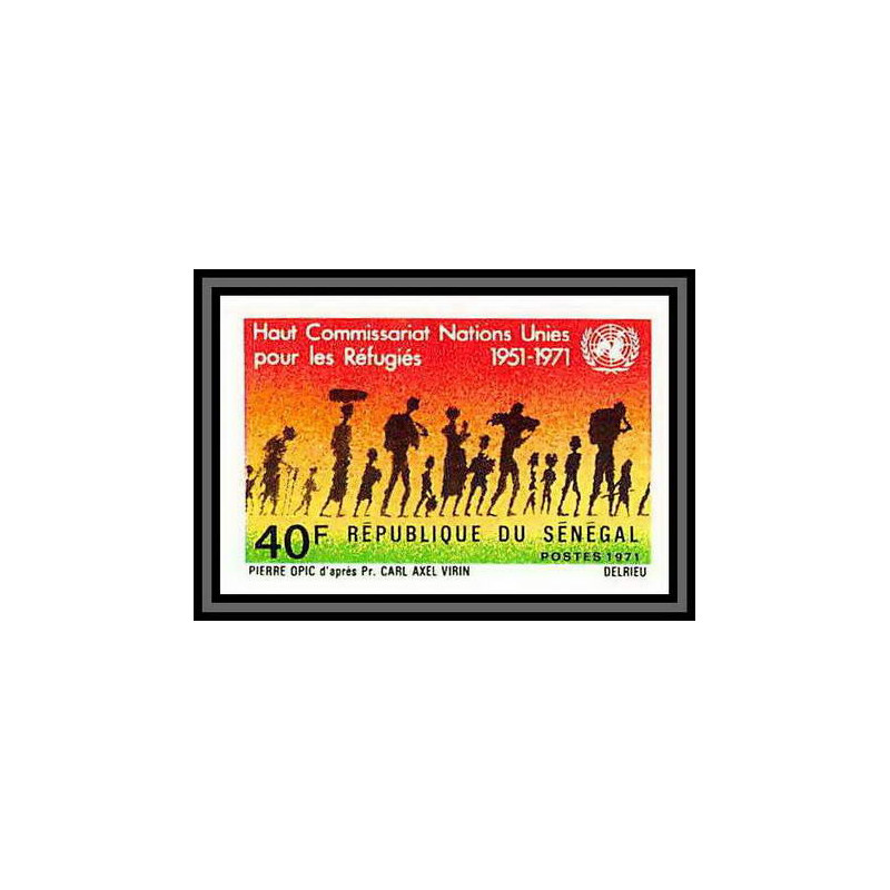 91854d sénégal N°341 commissariat refugiés refugee onu uno united nations unies Non dentelé imperf ** MNH