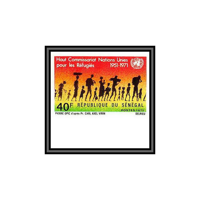 91854e sénégal N°341 commissariat refugiés refugee onu uno united nations unies Non dentelé imperf ** MNH