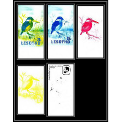 91869c Lesotho N°449 Martin-pêcheur kingfisher oiseaux bird birds Essai proof Non dentelé imperf mnh **