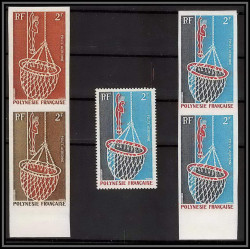 91984 Polynesie N°34 huitre oyster coquillage shell Essai proof Non dentelé imperf ** MNH fdc épreuve de luxe proof 
