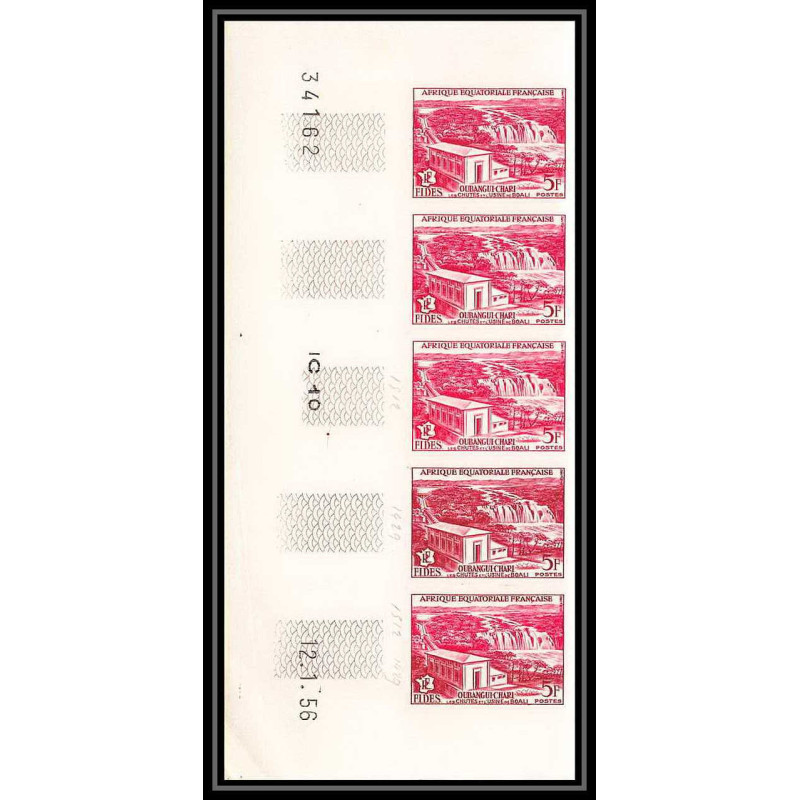 92029 Afrique Equatoriale Francaise AEF N°232 chutes d'eau et usine de boali oubangui chari 1956 Essai proof Non dentelé