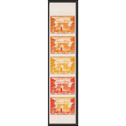92035 Afrique Equatoriale Francaise AEF N°235 port libreville harbour Essai proof Non dentelé imperf ** MNH bande strip