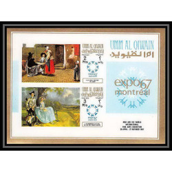 455b Umm al Qiwain MNH ** Mi N° 218 / 224 B bloc N° 11 B expo 67 Tableau (Painting) non dentelé (Imperf)