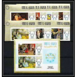 455c Umm al Qiwain MNH ** Mi N° 218 / 224 B bloc N° 11 B expo 67 Tableau (Painting) non dentelé (Imperf)