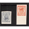 92235 Laos N°34 onu uno united nations nations unies Essai proof Non dentelé imperf ** MNH x 2 couleurs