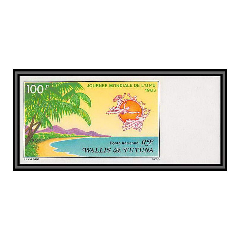 92239 Wallis et Futuna poste aérienne PA N°123 journée mondiale de UPU 1983 Non dentelé imperf ** MNH