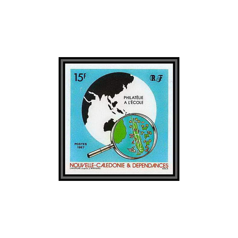 92316 Nouvelle-Calédonie N°545 la philatelie à l'ecole philately at school 1987 Non dentelé imperf ** MNH