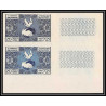 92518b Tunisie N°441/42 Congrès des Syndicats UGTT travail labor Libres paires Essai proof Non dentelé imperf ** MNH
