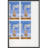 92549b Wallis et Futuna N°382 UPU journée mondiale de la poste 1988 World Post Day bloc 4 Non dentelé imperf ** MNH