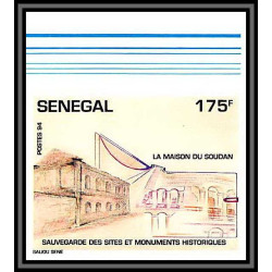 92730c Sénégal N°1104/1107 sauvegarde monuments historiques cultural UNESCO gorée 1994 Non dentelé ** MNH Imperf