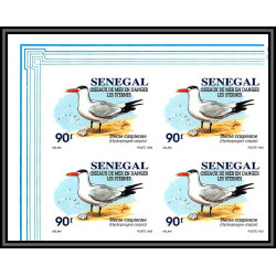 92732a Sénégal N°1153/1156 sterne oiseaux de mer Seabird birds tern Non dentelé ** MNH Imperf bloc 4
