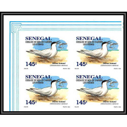 92732a Sénégal N°1153/1156 sterne oiseaux de mer Seabird birds tern Non dentelé ** MNH Imperf bloc 4