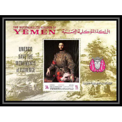 458b Yemen kingdom MNH ** Bloc N° 80 B unesco florentine works italy 1968 Tableau (Painting) bronzino
