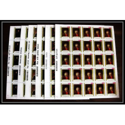 460 Yemen kingdom MNH ** N° 710 / 715 A Tableau (Painting) Rembrandt (Nederland) feuilles sheets 