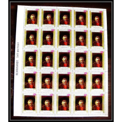 460 Yemen kingdom MNH ** N° 710 / 715 A Tableau (Painting) Rembrandt (Nederland) feuilles sheets 