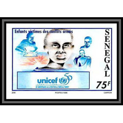 92742b Sénégal N°1191/1192 unicef ONU UNO l'enfance enfants children child 1996 Non dentelé ** MNH