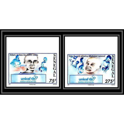 92742c Sénégal N°1191/1192 unicef ONU UNO l'enfance enfants children child 1996 Non dentelé ** MNH