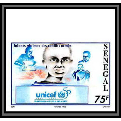 92742c Sénégal N°1191/1192 unicef ONU UNO l'enfance enfants children child 1996 Non dentelé ** MNH