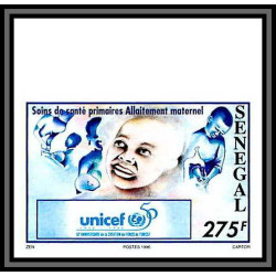 92742c Sénégal N°1191/1192 unicef ONU UNO l'enfance enfants children child 1996 Non dentelé ** MNH