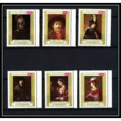 460b Yemen kingdom MNH ** N° 710 / 715 A Tableau (Painting) Rembrandt (Nederland) 