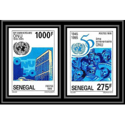 92744b Sénégal N°1149/1150 ONU uno nations unies united nations 1996 Non dentelé ** MNH Imperf 