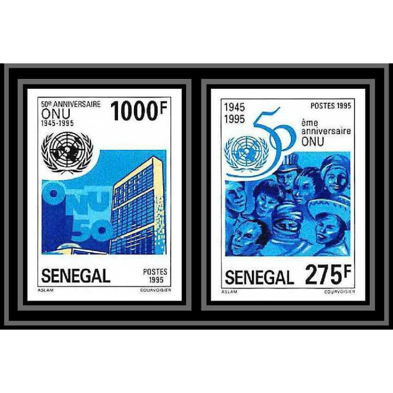 92744b Sénégal N°1149/1150 ONU uno nations unies united nations 1996 Non dentelé ** MNH Imperf 