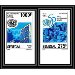 92744c Sénégal N°1149/1150 ONU uno nations unies united nations 1996 Non dentelé ** MNH Imperf 