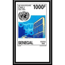 92744c Sénégal N°1149/1150 ONU uno nations unies united nations 1996 Non dentelé ** MNH Imperf 