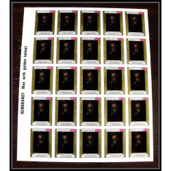 461 Yemen kingdom MNH ** N° 710 / 715 B Tableau (Painting) Rembrandt feuilles sheets Non dentelé imperf