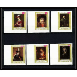 461c Yemen kingdom MNH ** N° 710 / 715 B Tableau (Painting) Rembrandt (Nederland) non dentelé (Imperf) cdf